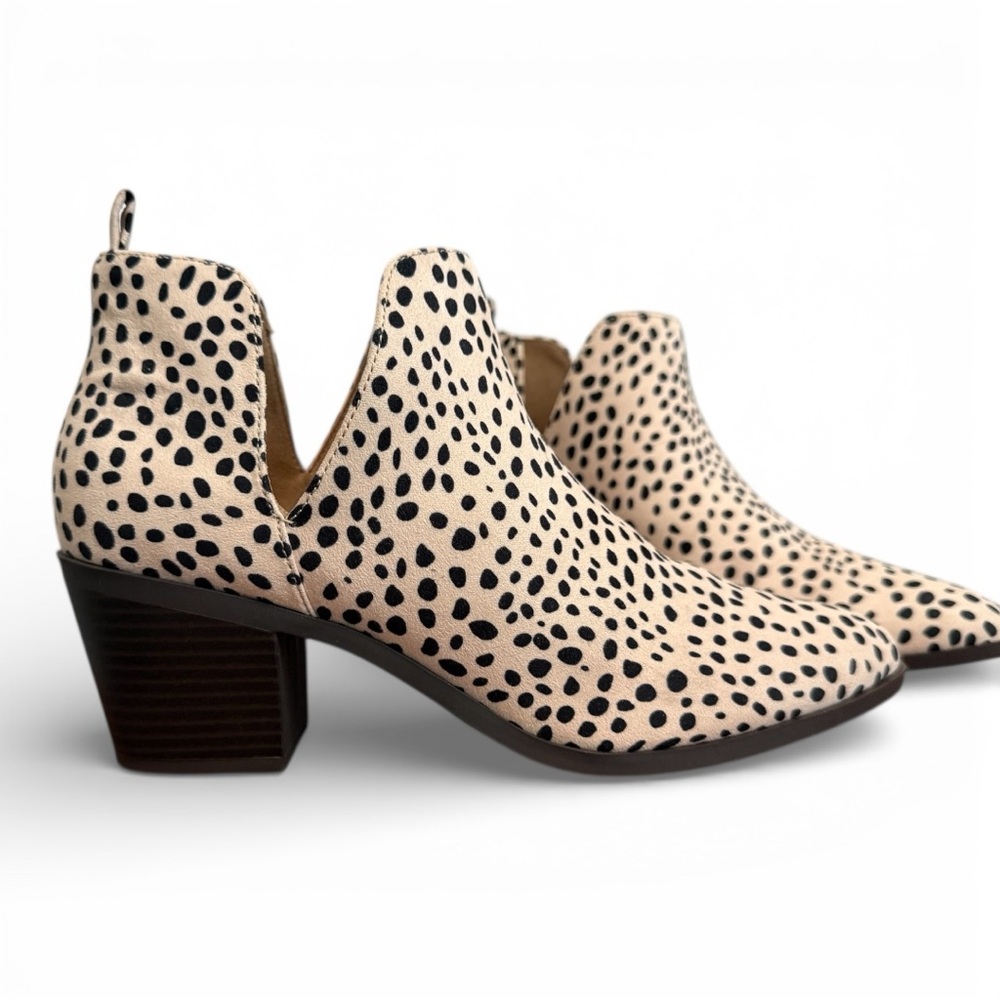 Journee Collection Cheetah Print Booties Womens Blocked Heeled Lola Booties